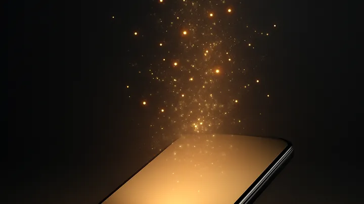 6777 BEAT COM - Modern phone with glowing screen 6777 BEAT COM Modern phone with glowing screen